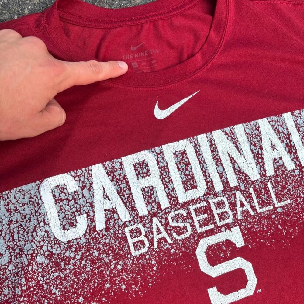 Nike cardinal baseball red t shirt